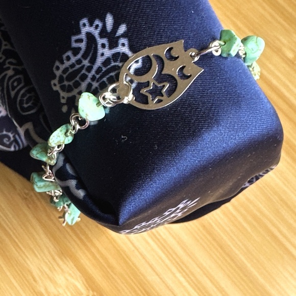 Alquimia Silver and Green Bracelet